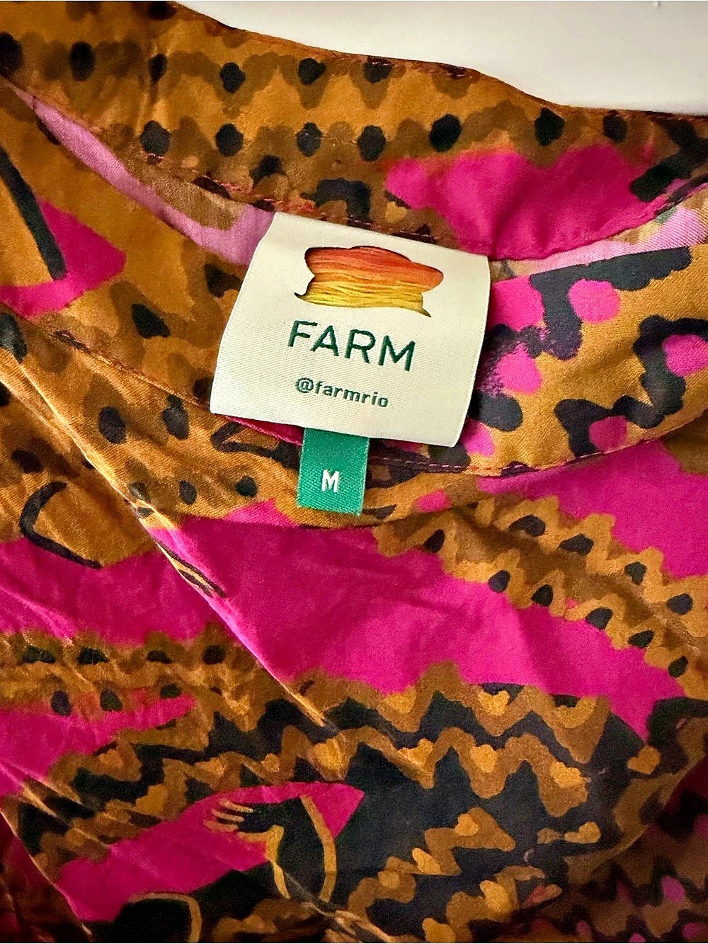 Farm Abstract Print Mini Dress Size Medium NWOT - Picture 2 of 2